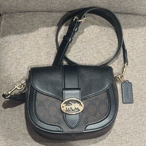 Coach Black and Brown Crossbody Bag